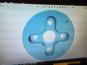 3D designed pulley for the 3D printed animatronic eyes project.